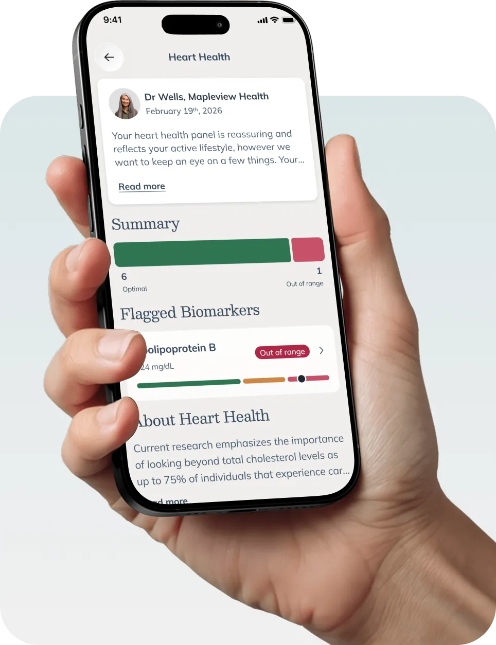 Wellness plan shown on a phone screen